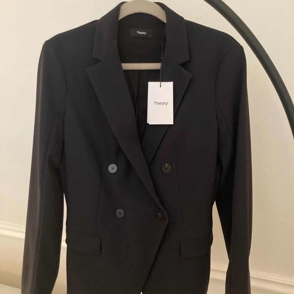 Theory Black Precision Ponte Jacket